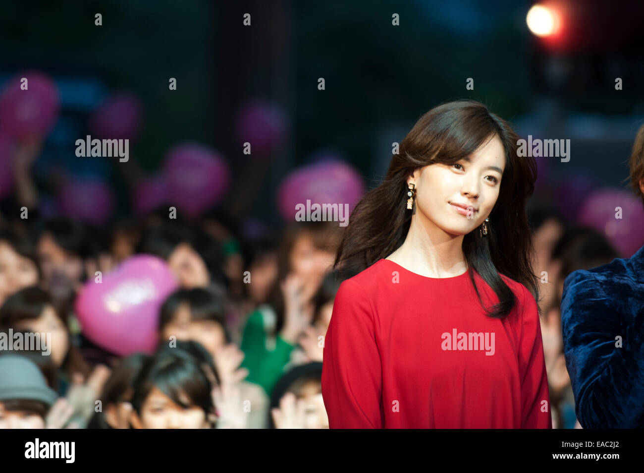 Actress Hyo-Joo Han attends premiere event for her first appearance in Japanese movie at Tokyo International Film Festival. Stock Photo