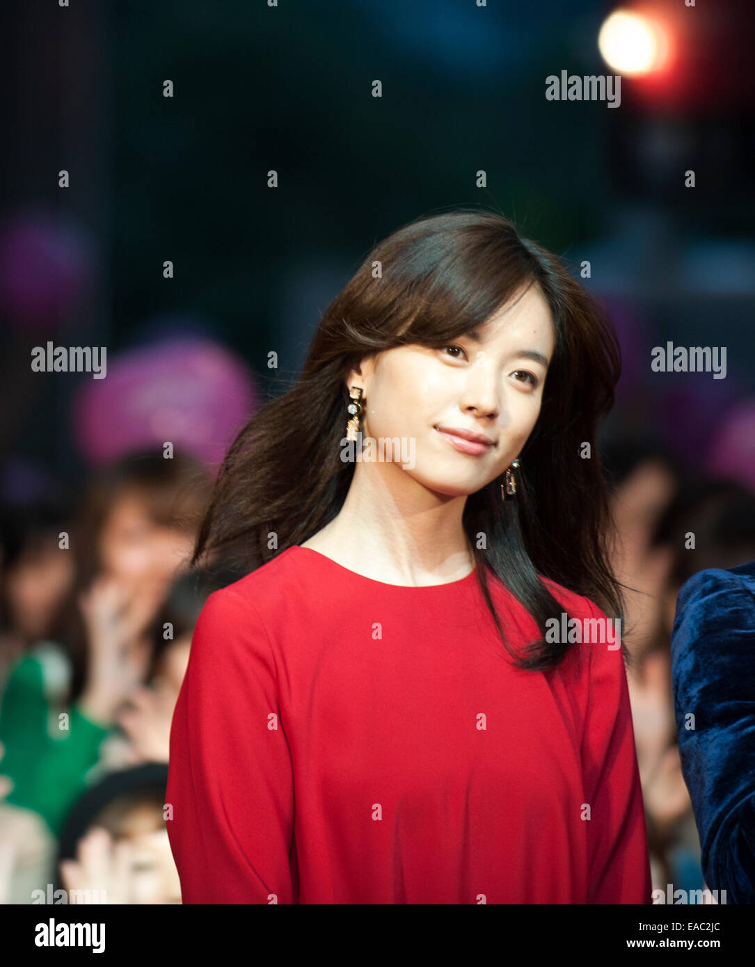 Actress Hyo-Joo Han attends premiere event for her first appearance in Japanese movie at Tokyo International Film Festival. Stock Photo