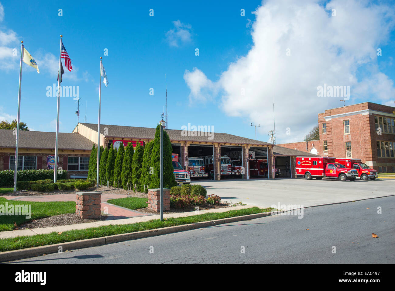 The Fire Department in Cape May, New Jersey USA Stock Photo - Alamy