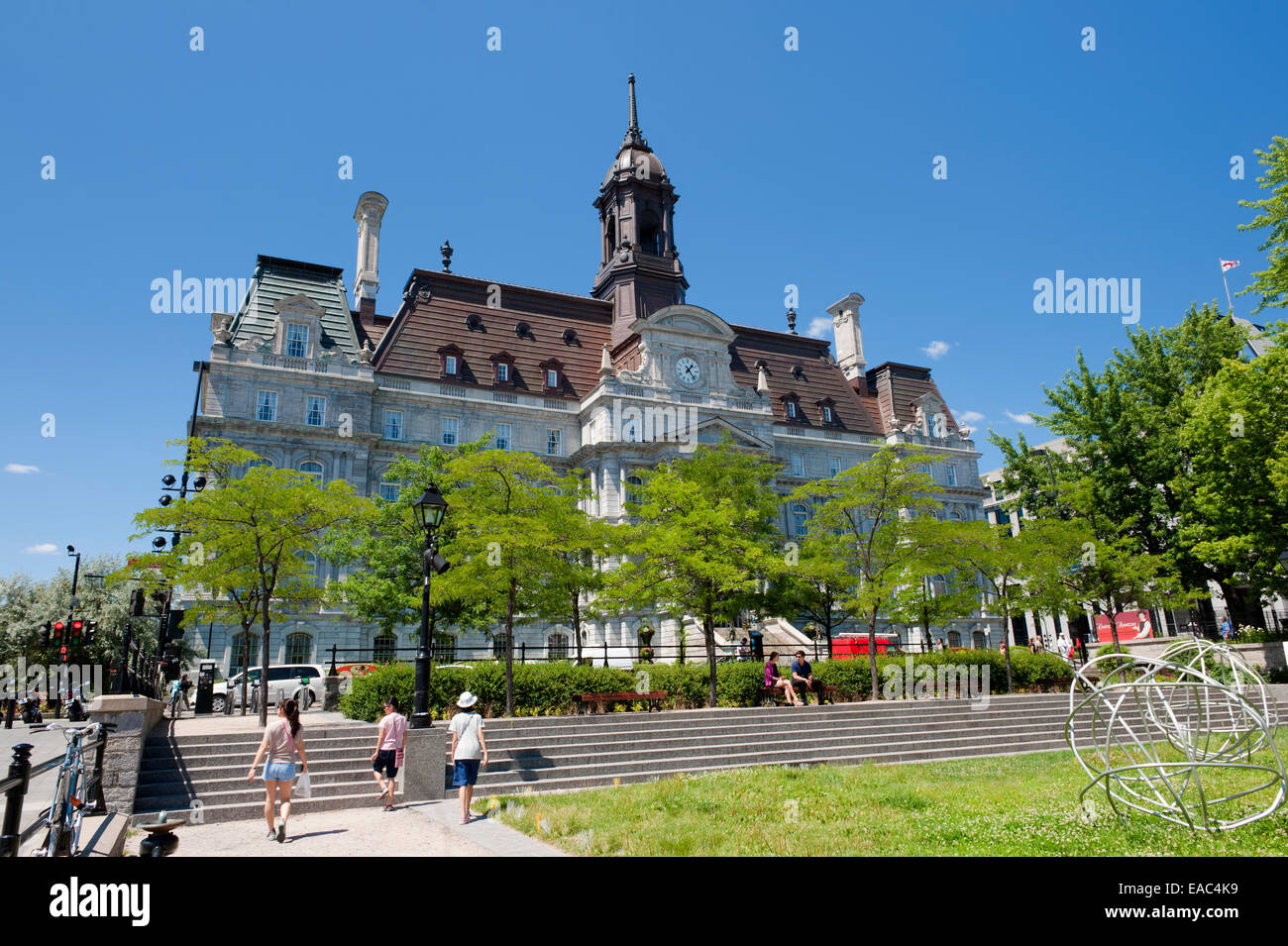Montreal City Hall Stock Photo Alamy