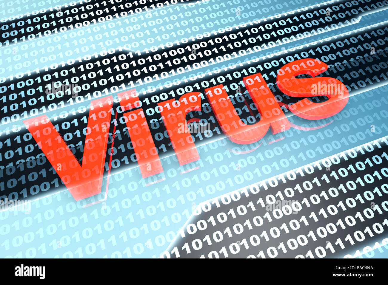 Computer virus in digital code Stock Photo - Alamy