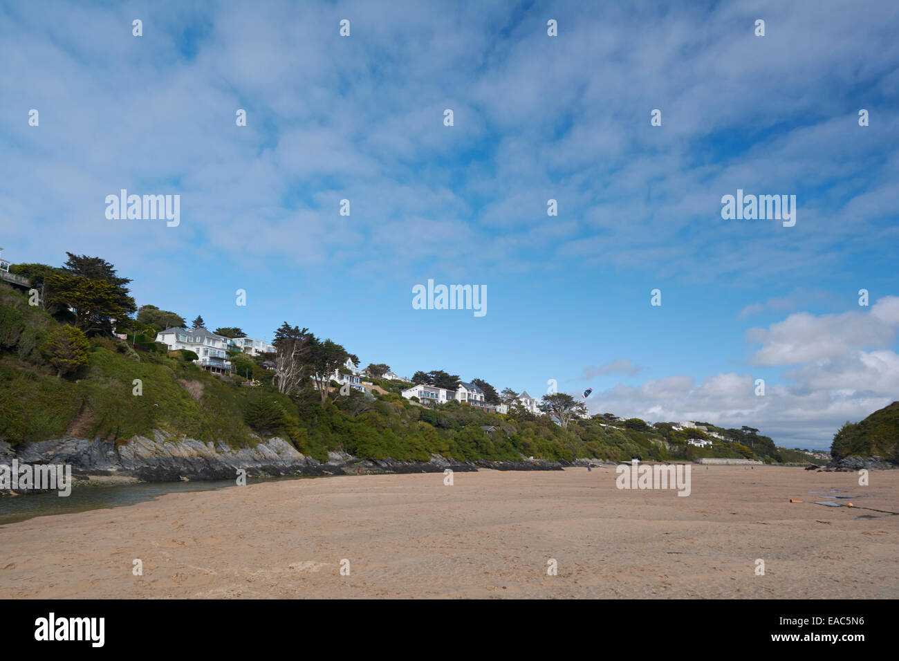 Gannel Estuary at Low Tide - Newquay, Cornwall, England, UK Stock Photo