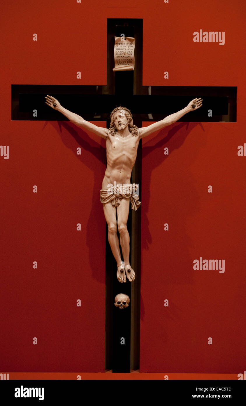 Christ en Croix - Christ on the Cross 1659 Jean Baptiste Guillermin  1622-1699 France French Stock Photo - Alamy