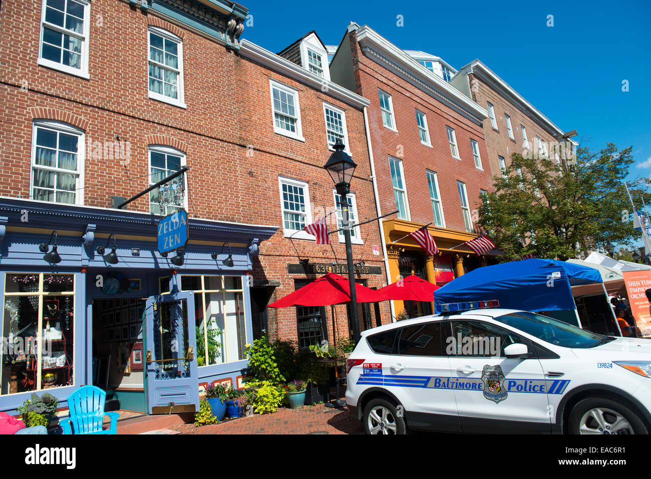 Thames Street in Fells Point, Baltimore Maryland USA Stock Photo Alamy