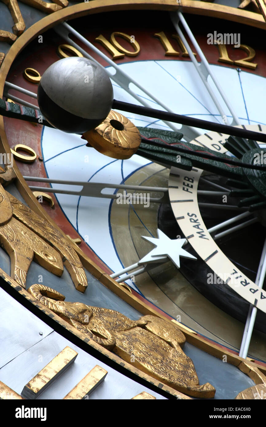 Astrological clock from Oslo, Norway Stock Photo Alamy