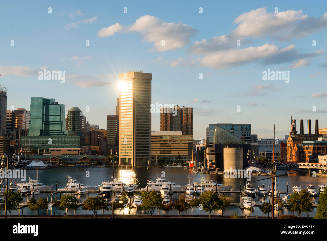 View from Federal Hill Park, Baltimore City Maryland USA Stock Photo