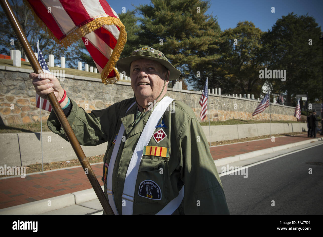 Marietta, GA, USA. 11th Nov, 2014. Vietnam war vet marches in Veterans