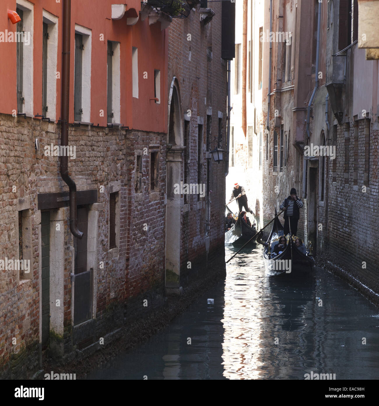 Gondola in channels venice hi-res stock photography and images - Alamy