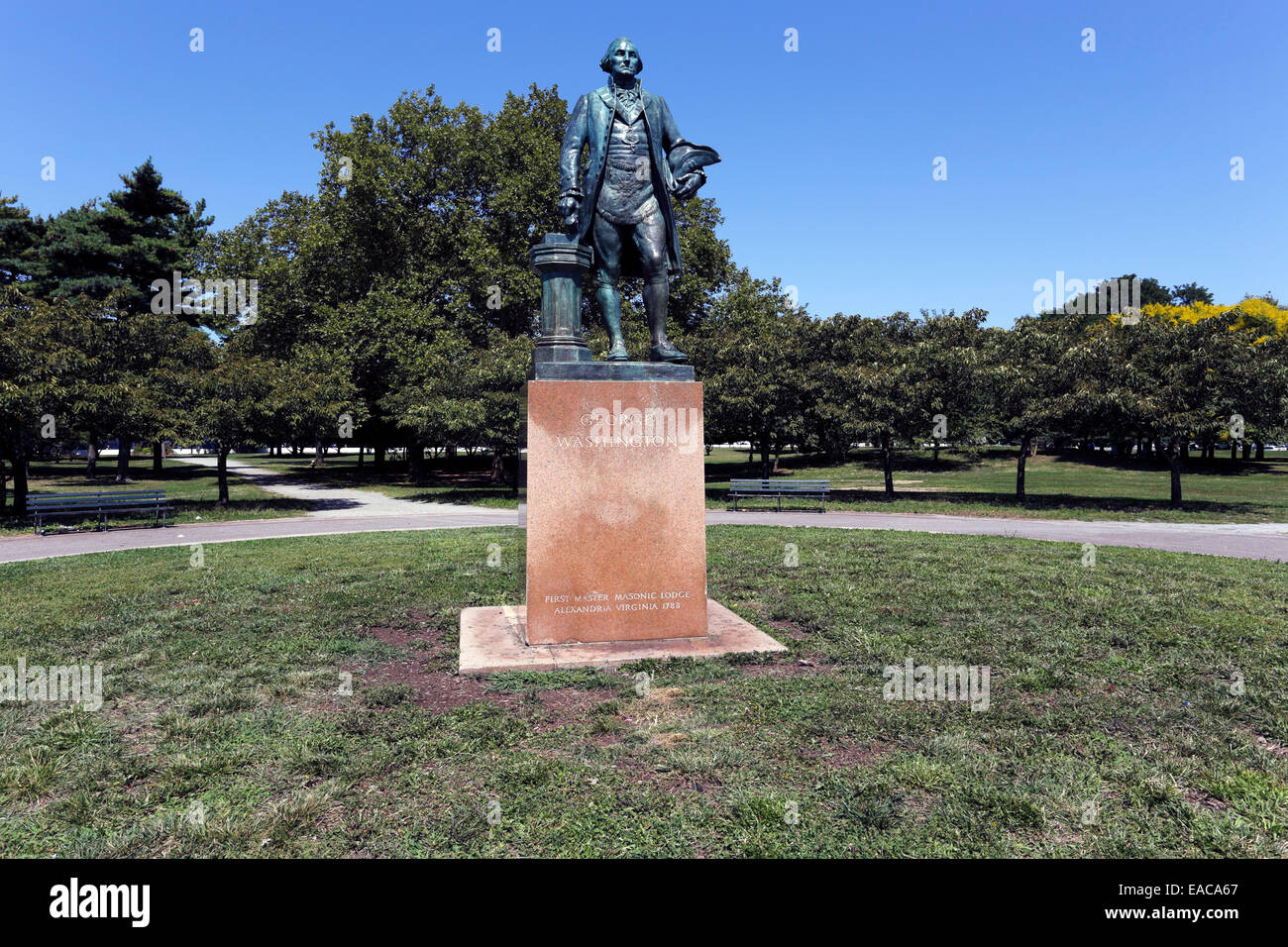 George Washington statue Flushing Meadows park Queens New York Stock Photo