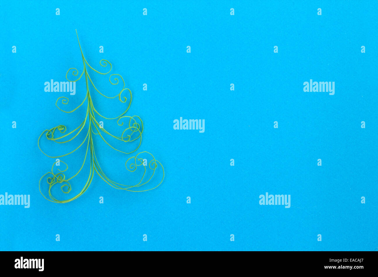 Paper christmas fir tree with red decoration on white background Stock ...