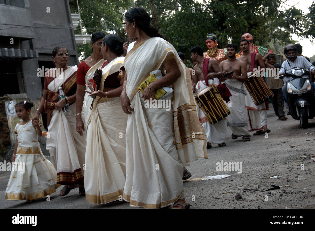 Onam parade through Fort Kochi (Cochin), Kerala, India Stock Photo Alamy