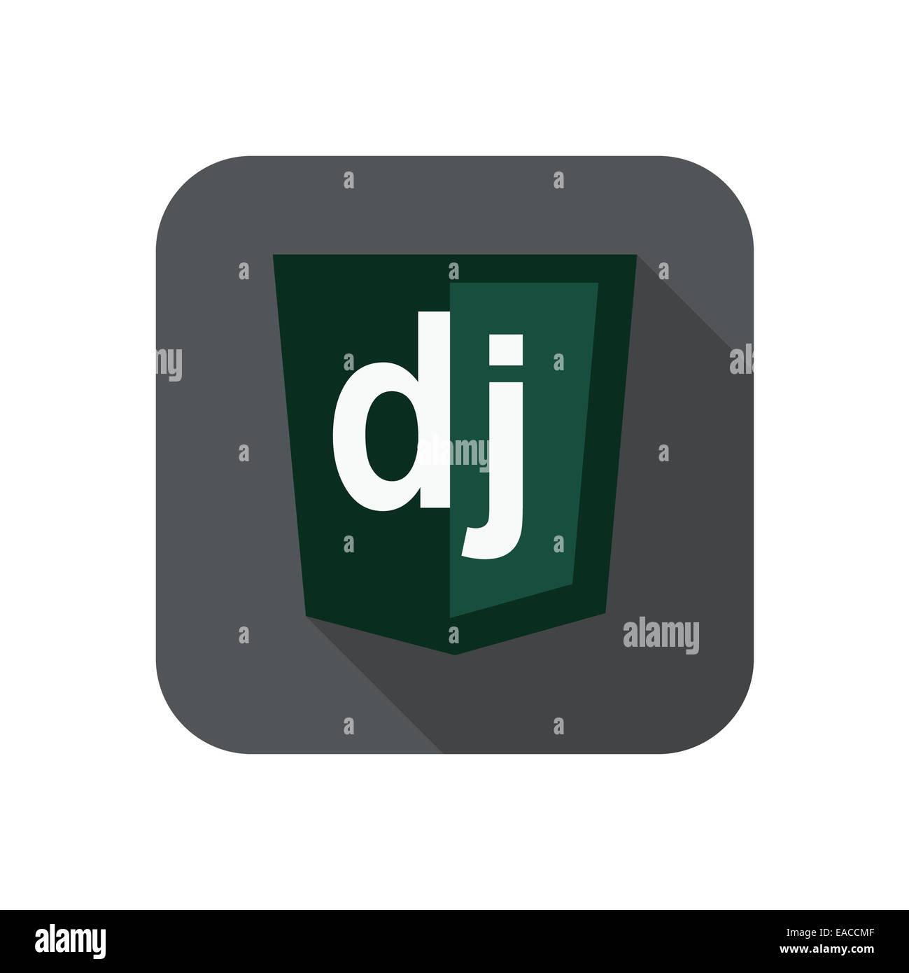 raster round icon of django python framework - isolated flat design ...