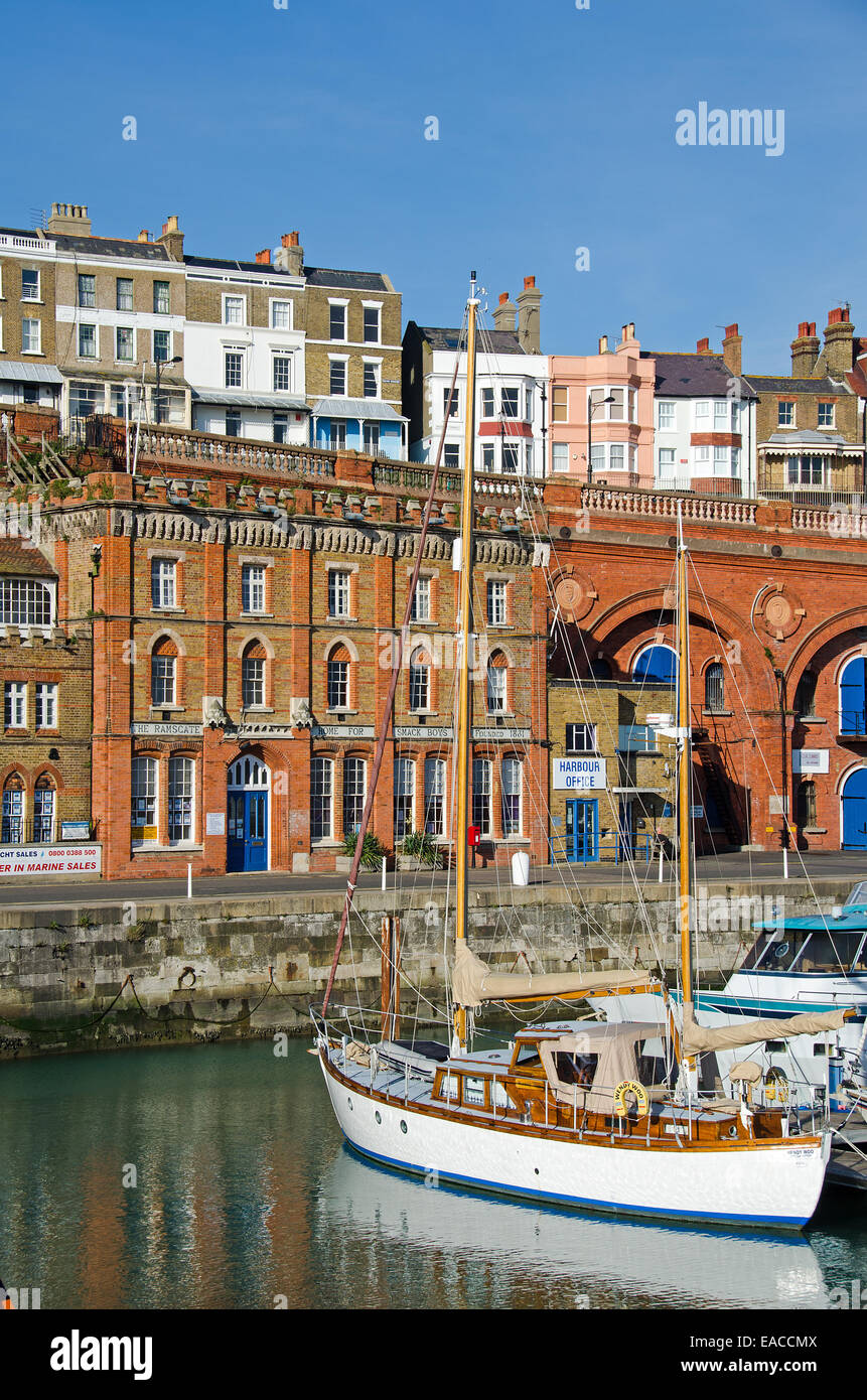The Ramsgate Home for Smack Boys in the Royal Harbour at Ramsgate, Kent, UK.  This was home to apprentice  boys who were trained Stock Photo