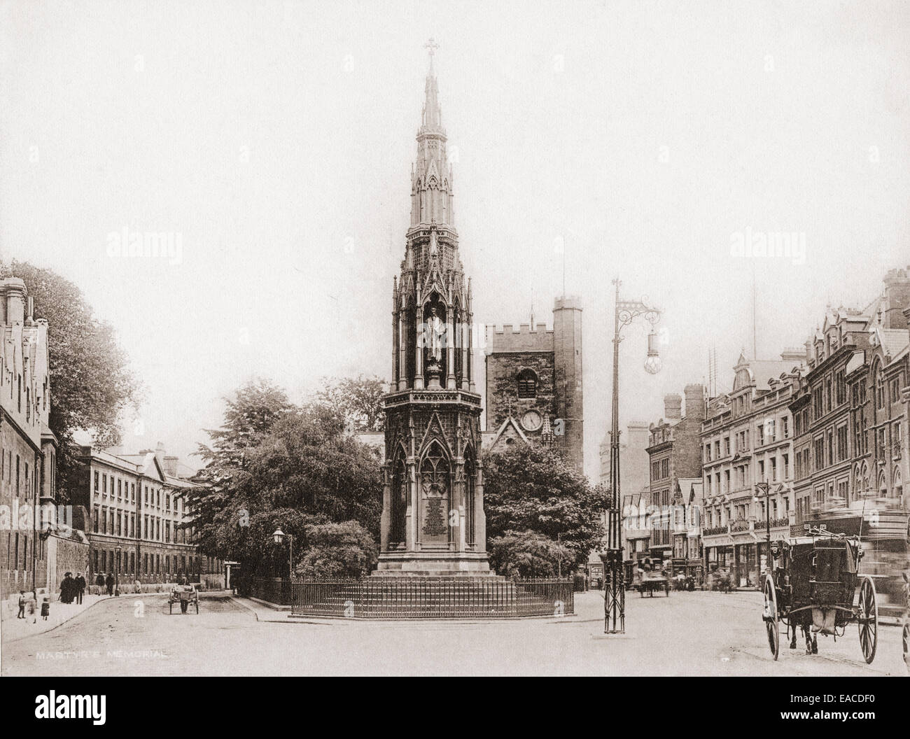 Martyr's Memorial, Oxford, about 1897 Stock Photo