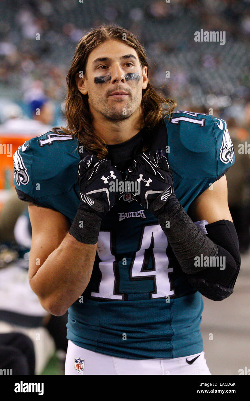November 10, 2014: Philadelphia Eagles wide receiver Riley Cooper (14)  looks on during the NFL game