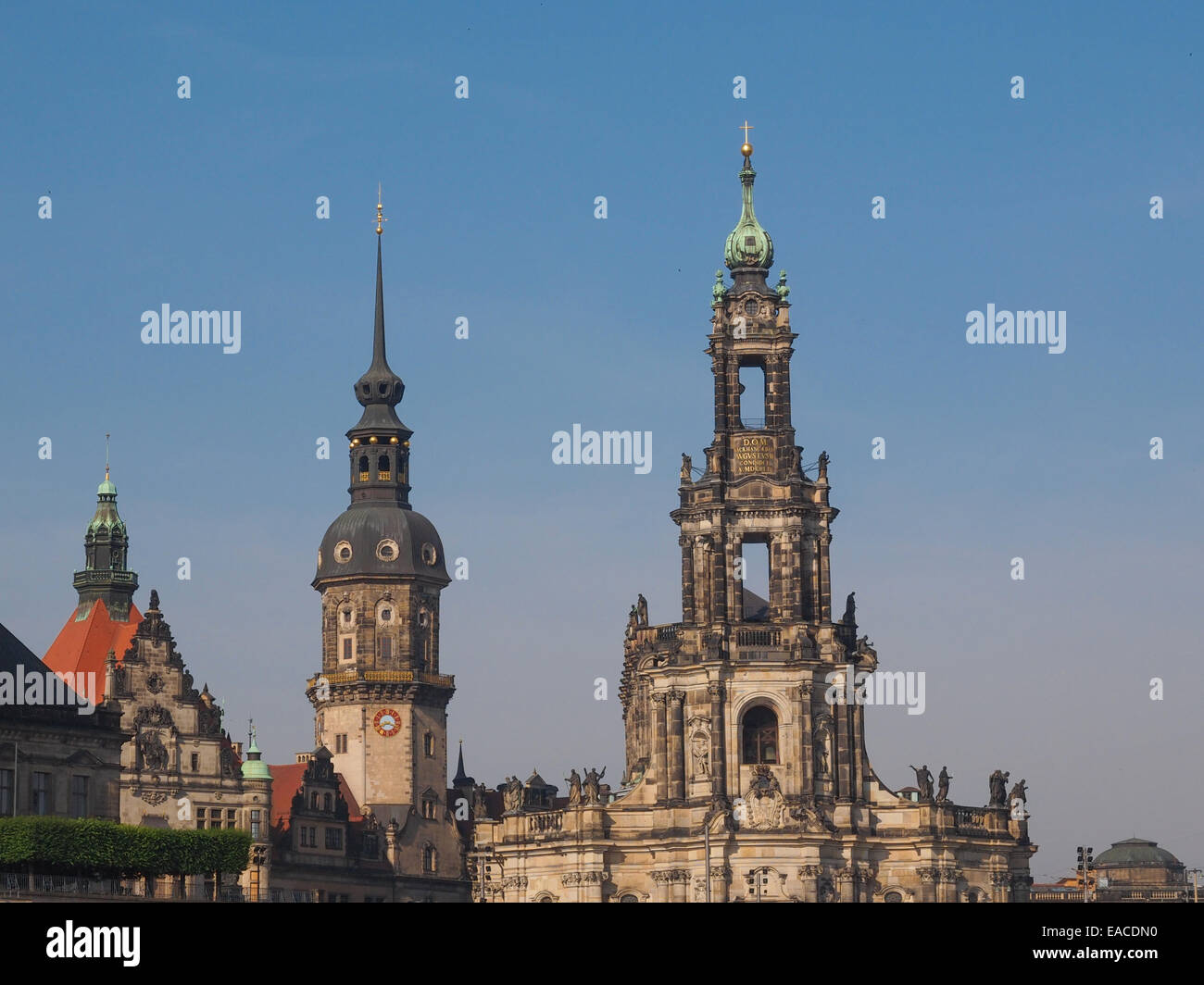 Dresden Cathedral of the Holy Trinity aka Hofkirche Kathedrale Sanctissimae Trinitatis in Dresden Germany Stock Photo