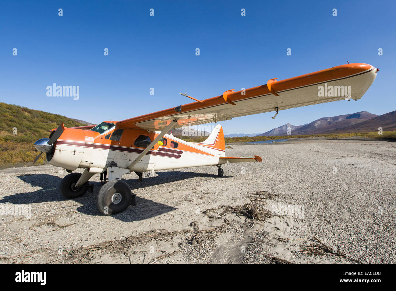 Bushplane in Gates of the Arctic National Park; Alaska, United States ...