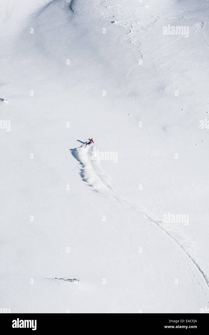 Skier in fresh powder snow Stock Photo