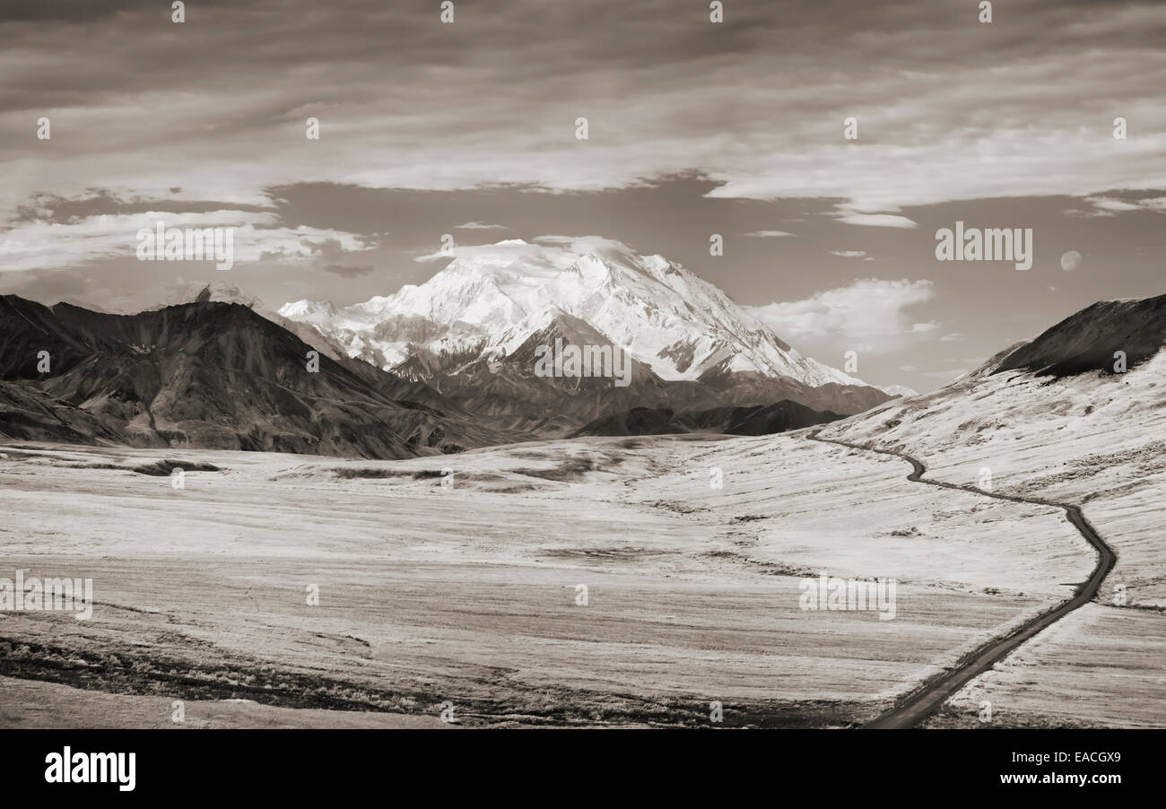 Alaska,Mount Mckinley,Scenic,Denali Np Stock Photo