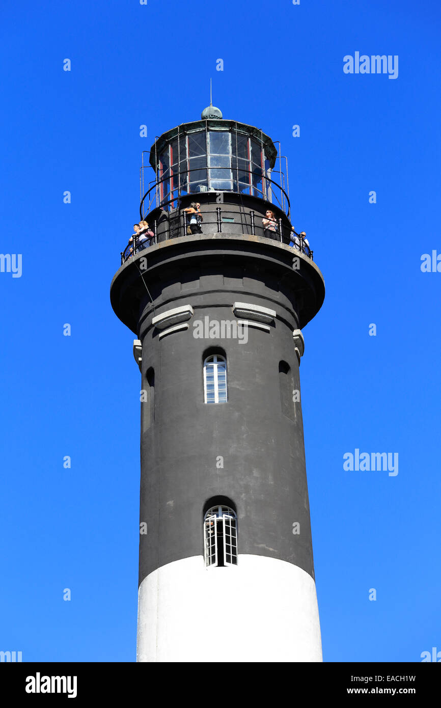 On top of the Fire Island Lighthouse Long Island New York Stock Photo