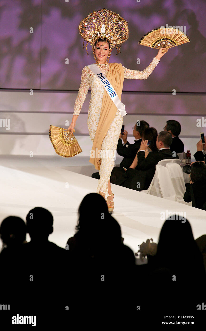 Tokyo, Japan. 11th Nov, 2014. Miss Philippines Mary Anne Bianca Guidotti.  Miss Philippines Mary Anne Bianca Guidotti walks down the runway during 'The 54th Miss International Beauty Pageant 2014' on November 11, 2014 in Tokyo, Japan. The pageant brings women from more than 65 countries and regions to Japan to become new 'Beauty goodwill ambassadors' and also donates money to underprivileged children around the world thought their 'Mis International Fund'. Credit:  Rodrigo Reyes Marin/AFLO/Alamy Live News Stock Photo