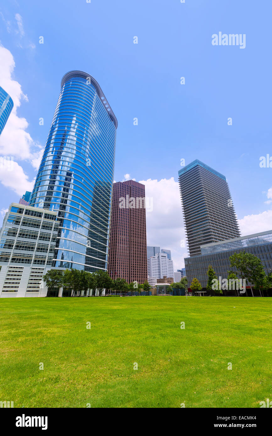 Houston skyline cityscape in Texas US USA Stock Photo