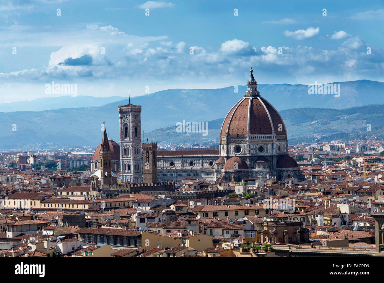 Florence panorama with Saint Mary of the Flower cathedral Stock Photo
