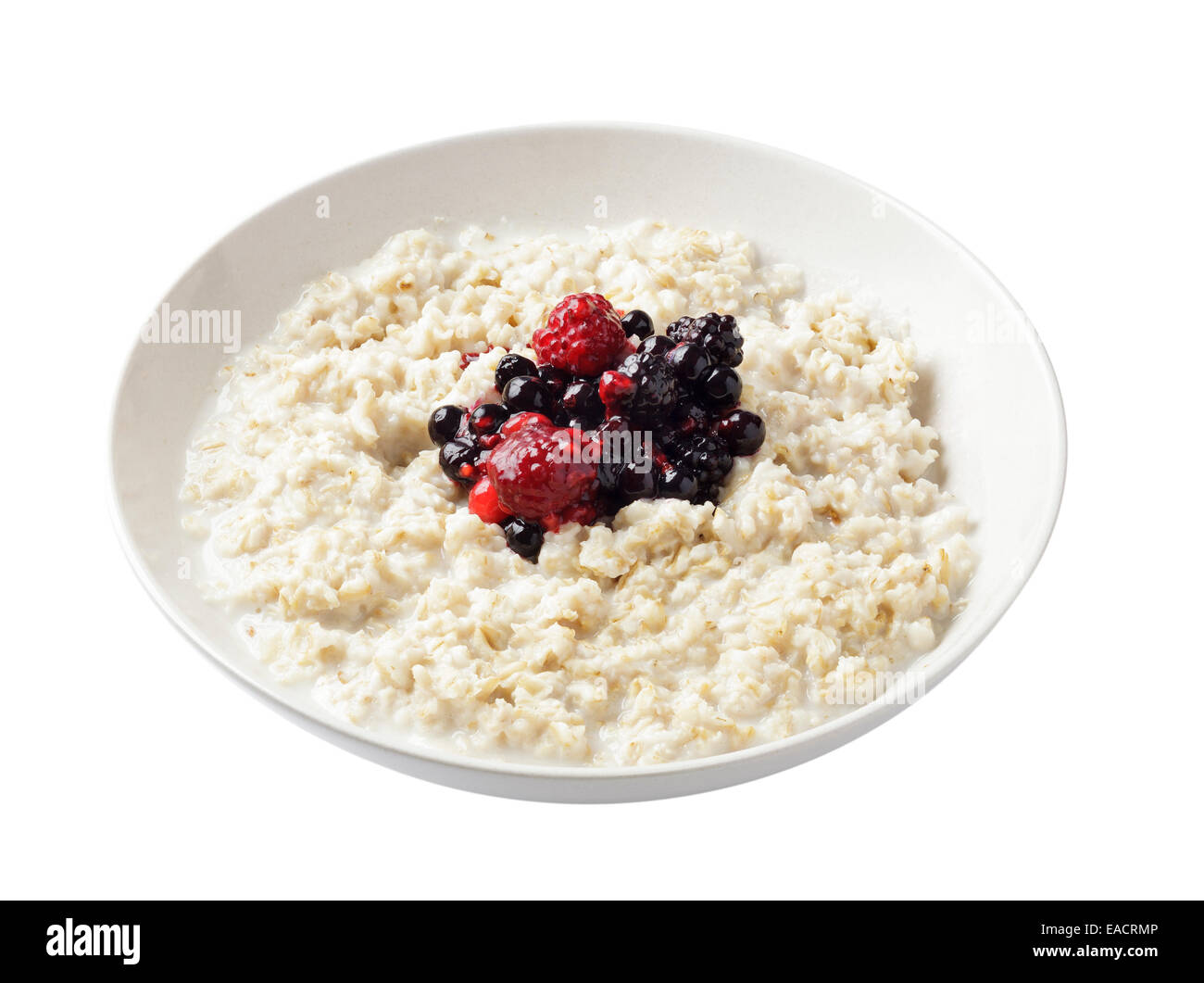 Porridge with berries Stock Photo