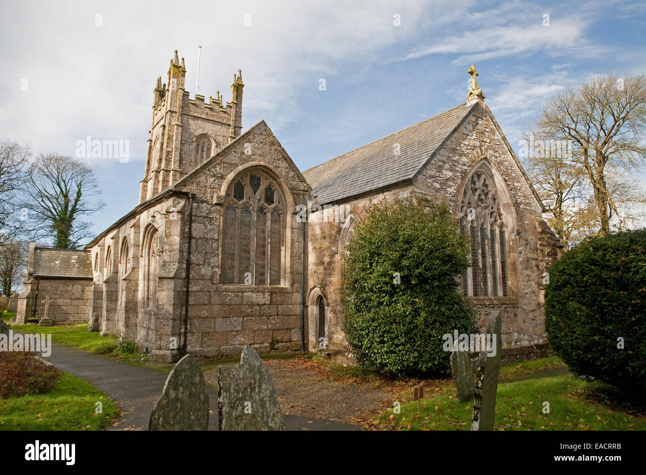 Parish church in Callington Cornwall Stock Photo