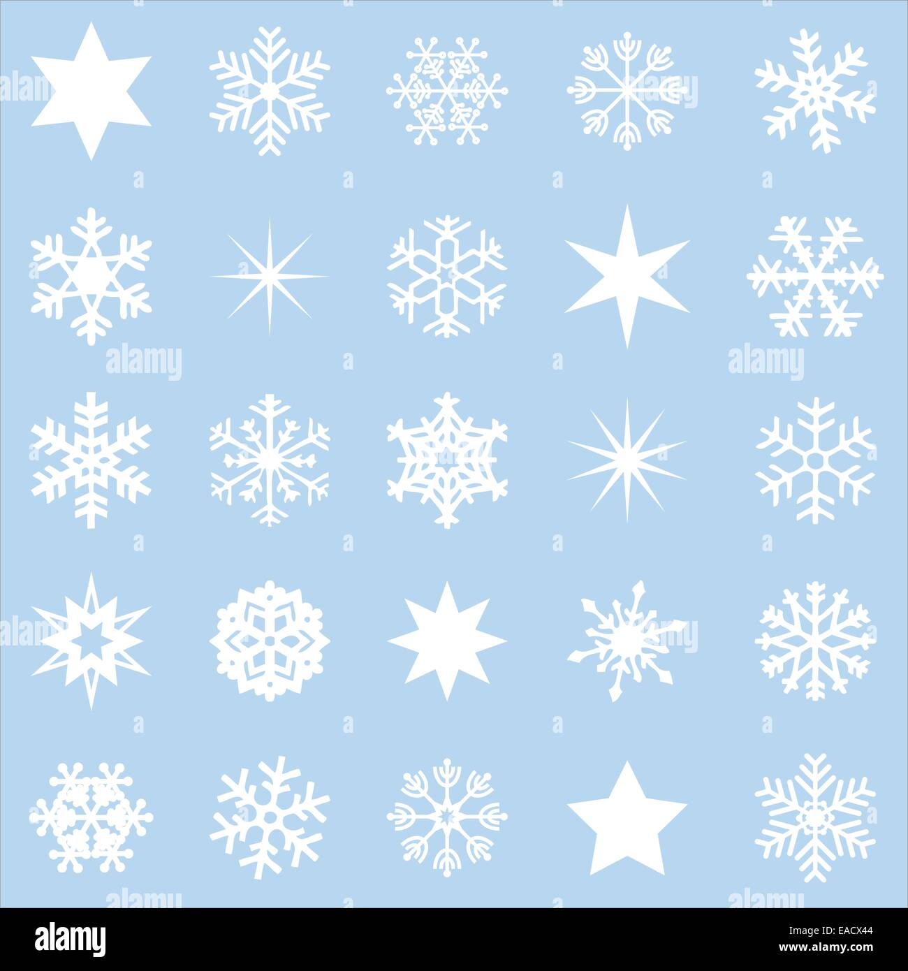 Stern Sterne Schnee Schneestern Schneesterne Grafik Grafiken Illustration Illustrationen Icon Icons weiss blau hellblau Weihnach Stock Photo