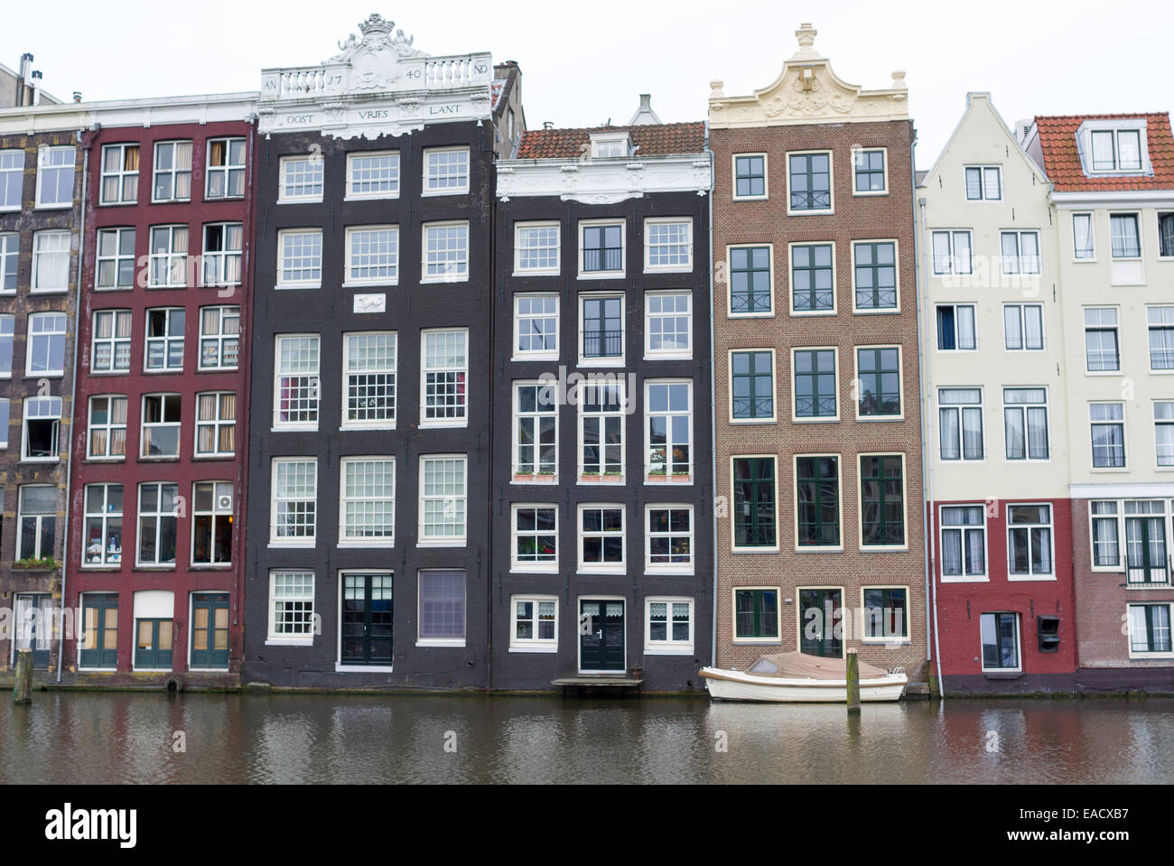 Canal side houses in Amsterdam Stock Photo Alamy