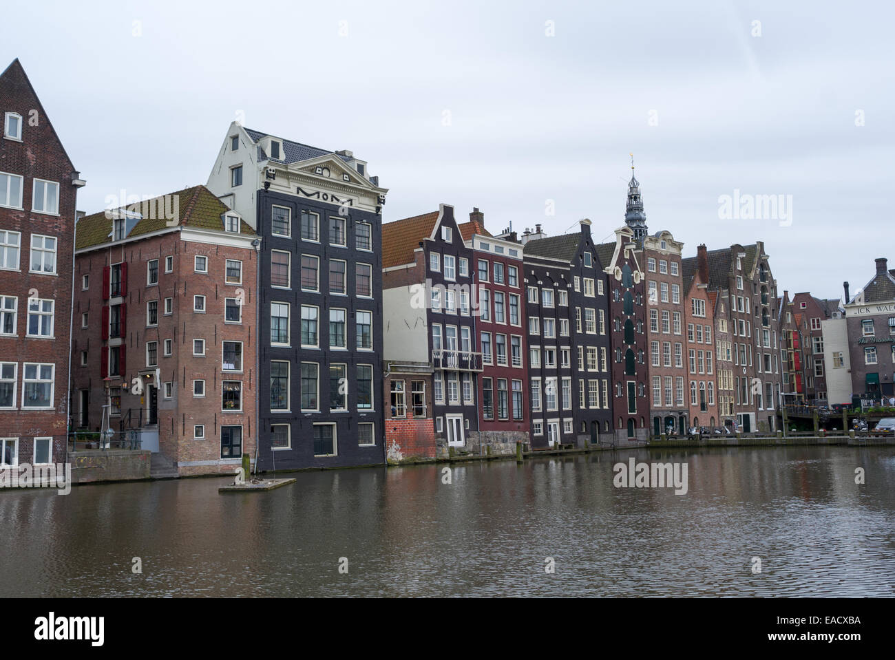 Canal side houses in Amsterdam Stock Photo Alamy