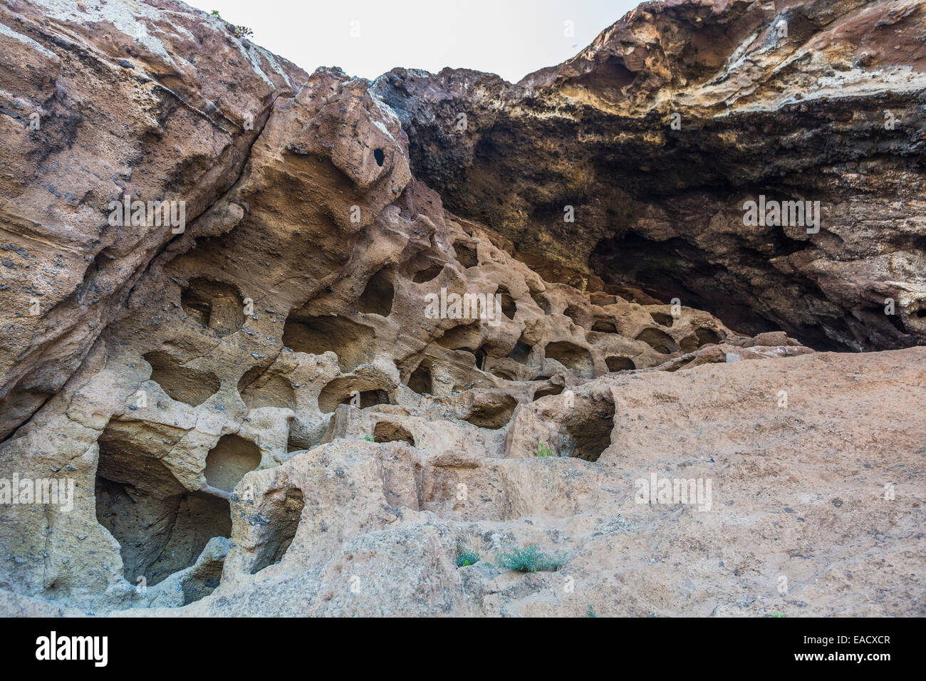 Cenobio de Valerón, cave system of the Guanches, Gran Canaria, Spain ...