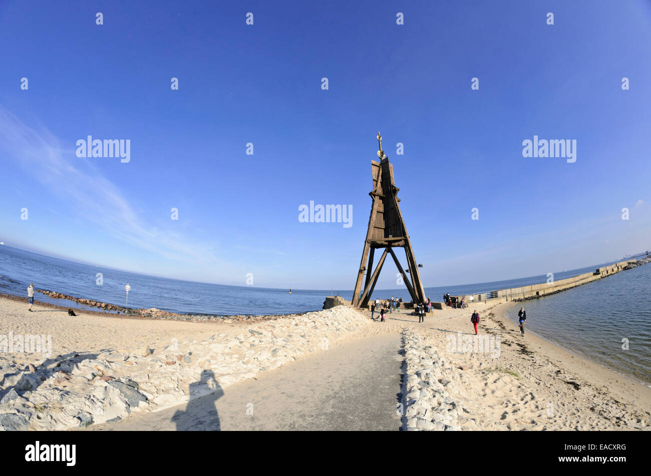 Kugelbake at Elbe River Mouth, Cuxhaven, Germany Stock Photo