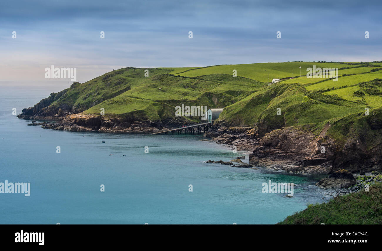 Coast, South-West Coast Path in Cornwall, Great Britain Stock Photo