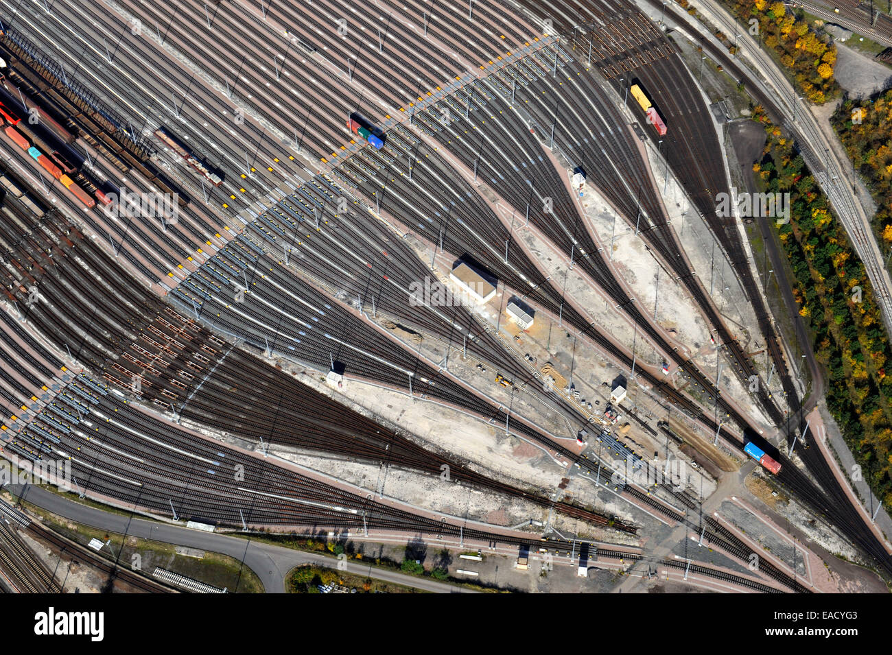 Aerial view, Maschen Marshalling Yard, Maschen, Lower Saxony, Germany Stock Photo