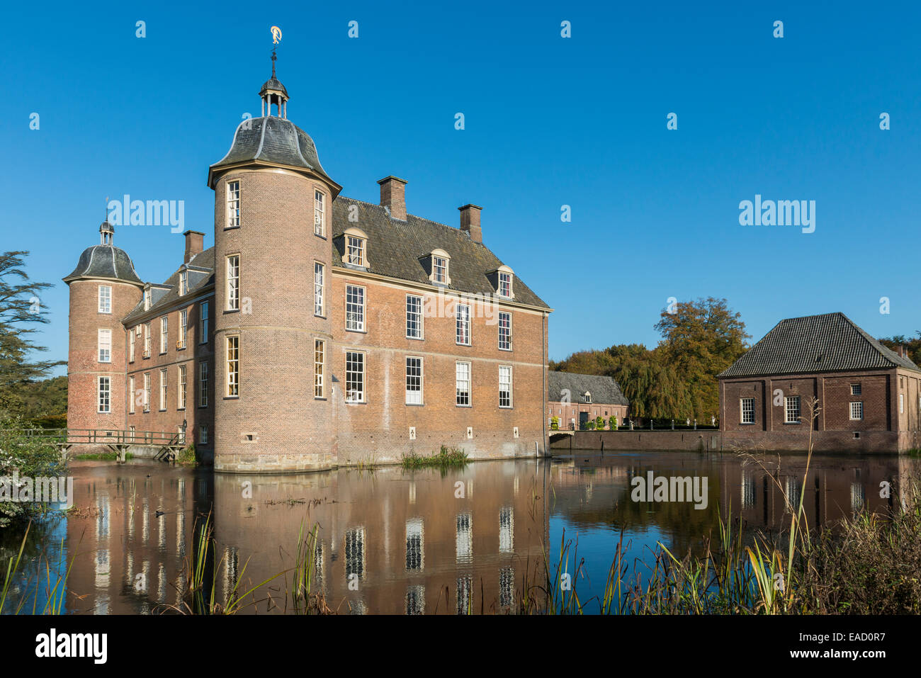 Buildings and garden of Castle Slangenburg in Doetinchem. Stock Photo