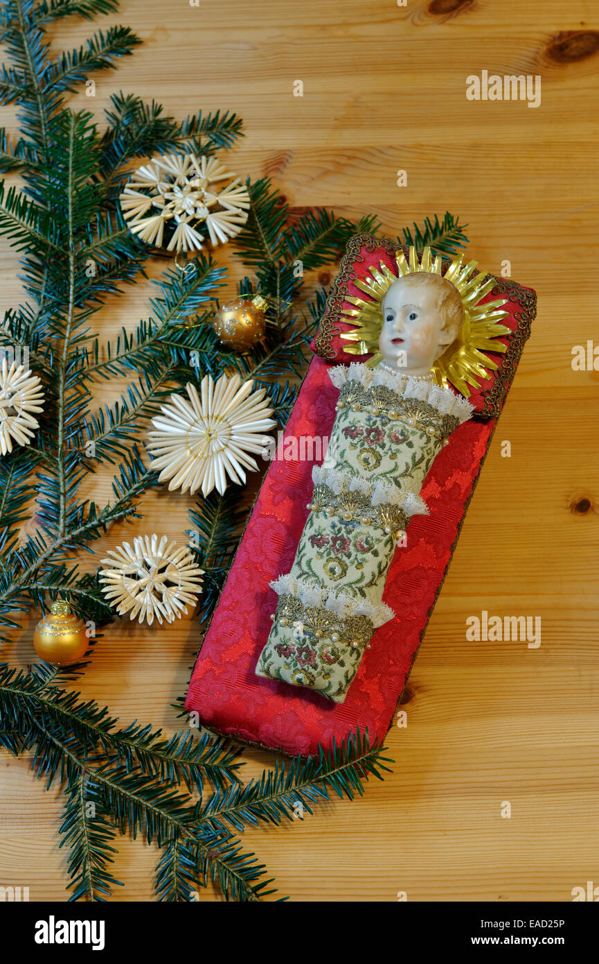 "Fatschenkind", swaddled baby Jesus, Christmas tradition, work from the