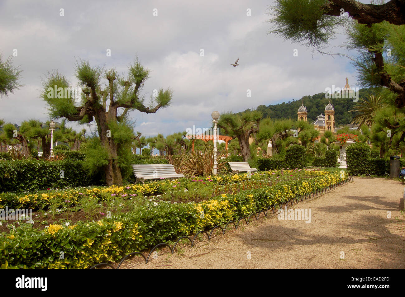 Alderdi-Eder Gardens in San Sebastian, Spain Stock Photo