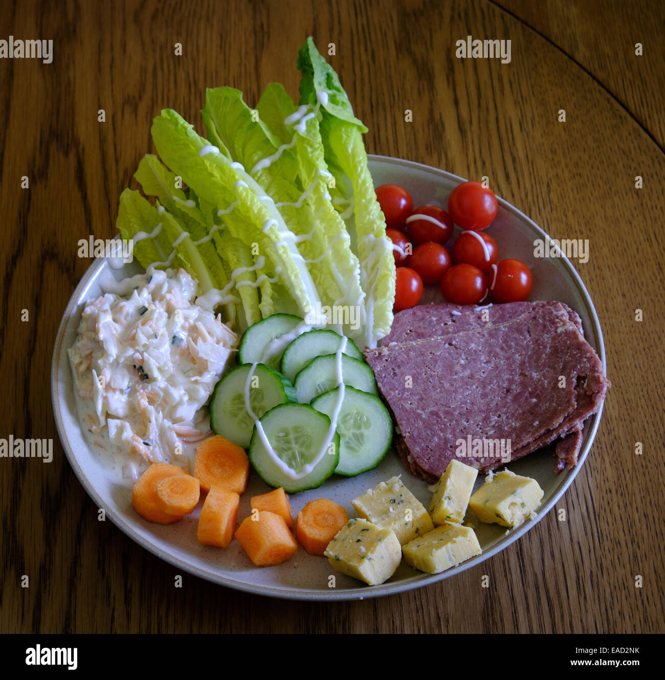 Mixed salad on a plate Stock Photo
