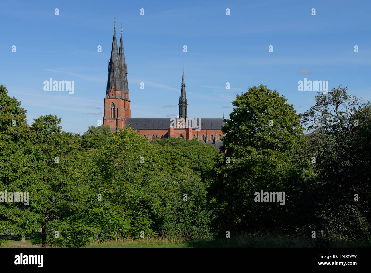 Uppsala Cathedral, Uppsala, Uppsala County, Sweden Stock Photo