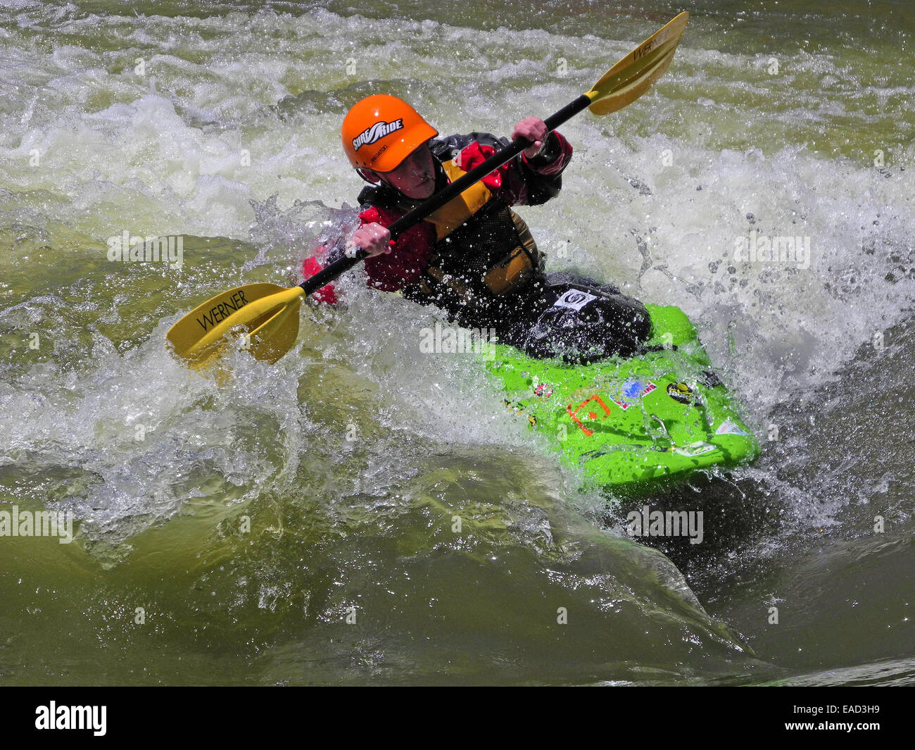 A dramatic photograph capturing the excitement of the White Water Rodeo ...