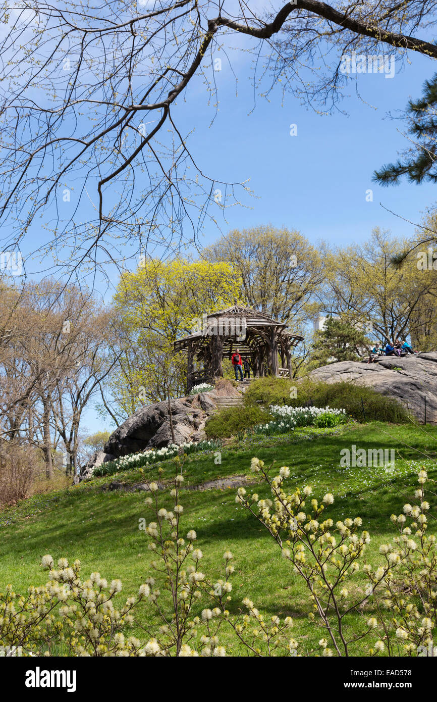 Wooden Gazebo in Central Park, NYC, USA Stock Photo Alamy