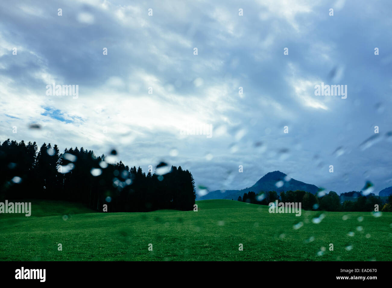 Rain in the Alps, Kaiserwinkl , Tirol, Austria Stock Photo