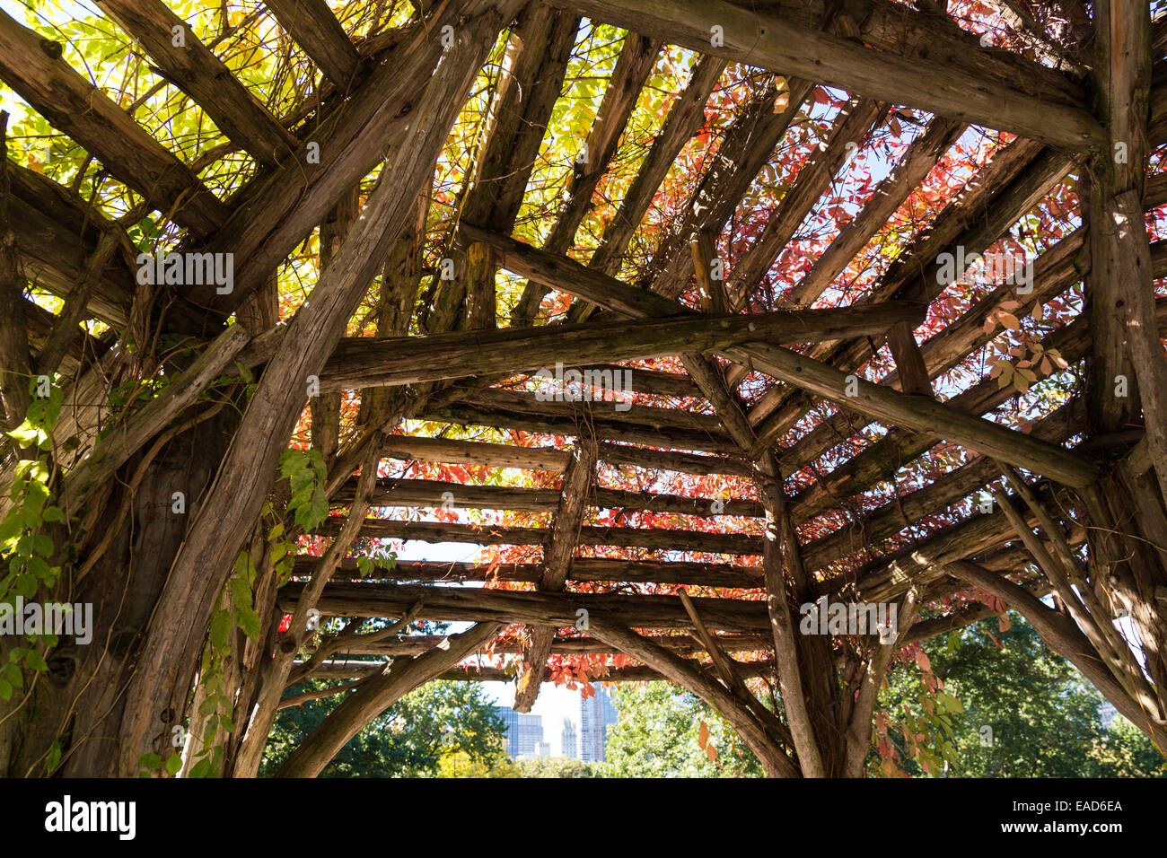 Wooden Gazebo in Central Park, NYC, USA Stock Photo Alamy