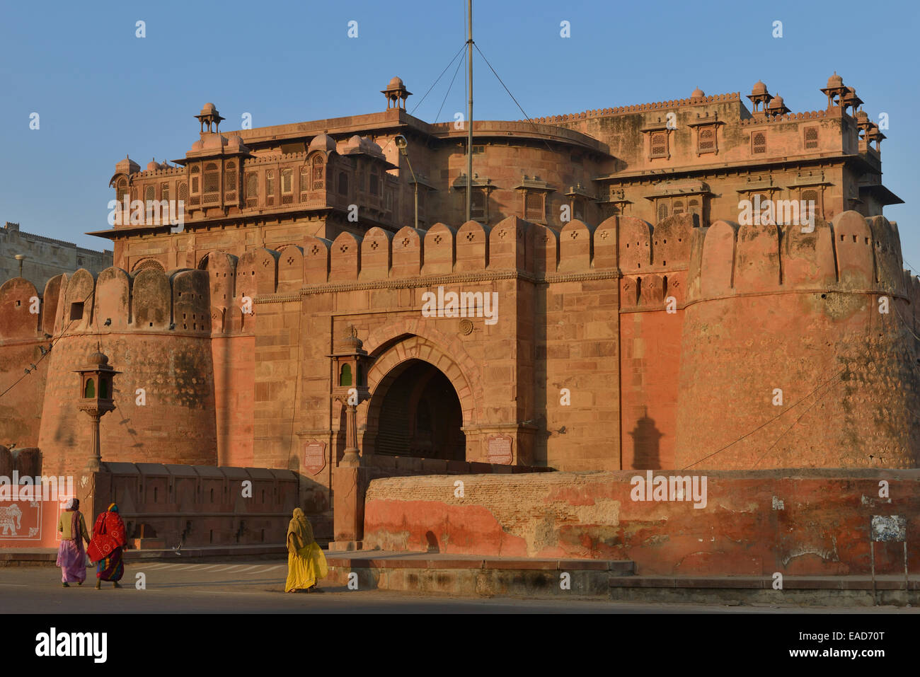 Asia, India, Rajasthan, Marwar, Bikaner, entrance of the fort of Junagarh Stock Photo