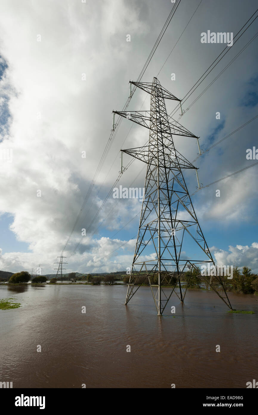 Electricity pylons in water hires stock photography and images Alamy