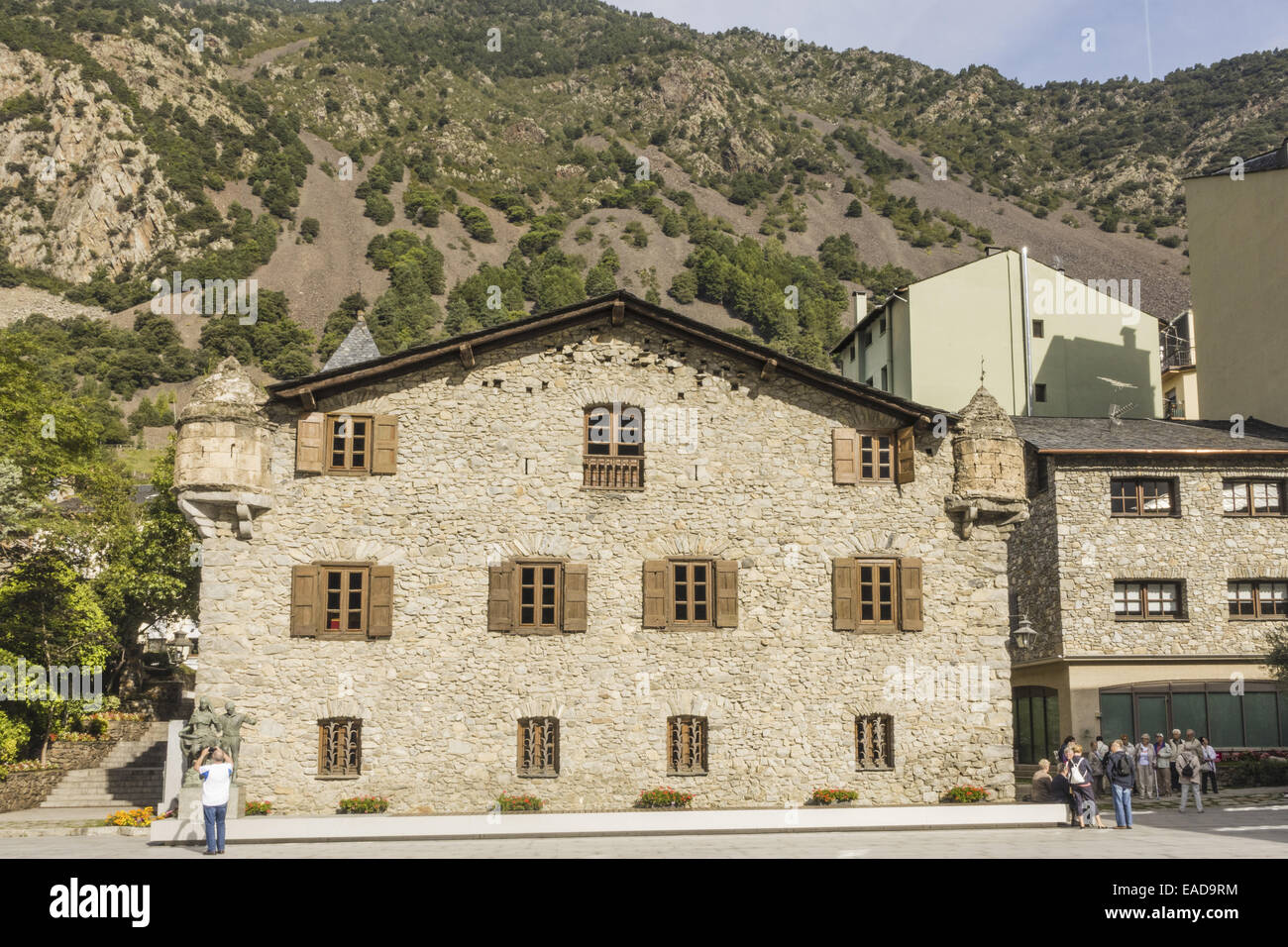 Casa de la Vall, old parlament, Andorra la Vella, capital city of Andorra, Andorra Stock Photo