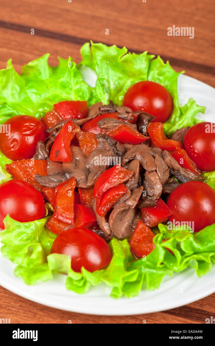 Roasted beef and mushrooms Stock Photo - Alamy