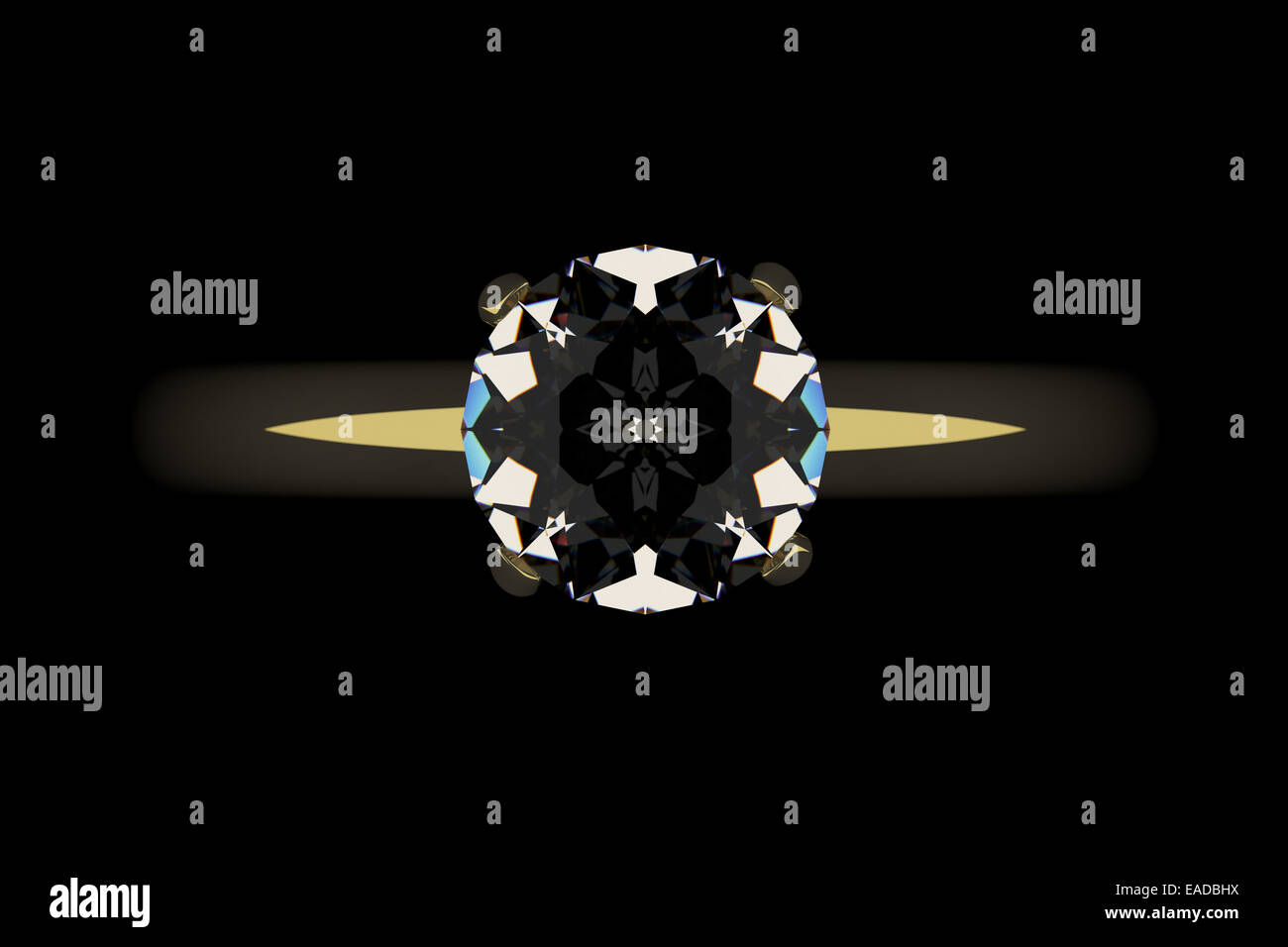 Golden ring with diamond Stock Photo - Alamy